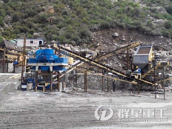 河卵石制砂生產線實況